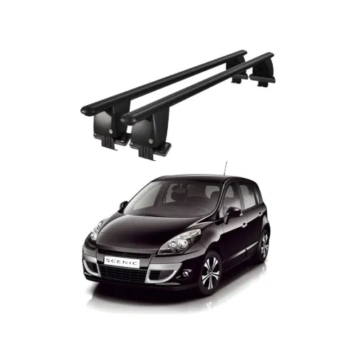 Bare transversale portbagaj auto aluminiu compatibile plafon neted Renault Scenic 2009-2013 argintii sau negre Kit-103 — imaginea 2