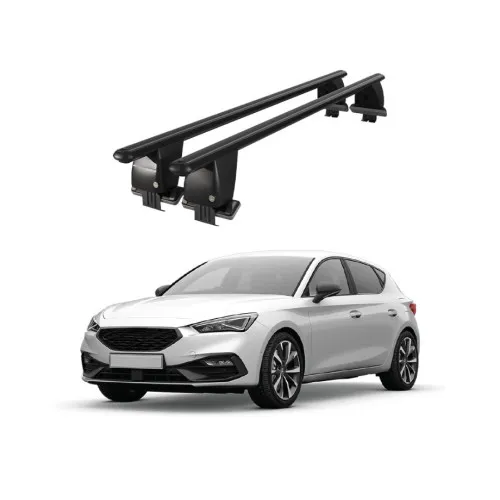 Bare transversale portbagaj auto aluminiu compatibile plafon neted Seat Leon Mk4 2020-> argintii sau negre Kit-101 — imaginea 2