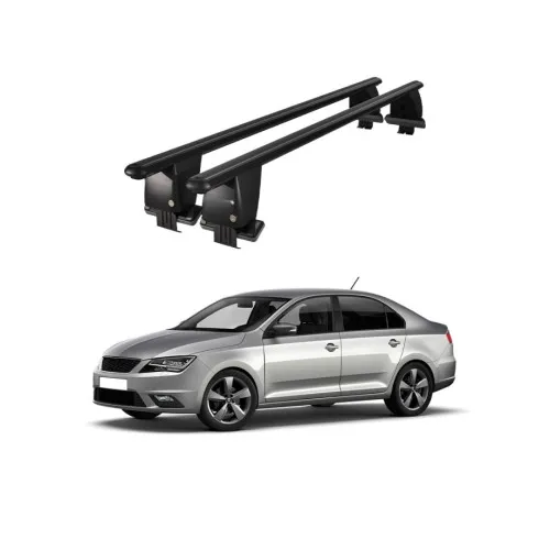 Bare transversale portbagaj auto aluminiu compatibile plafon neted Seat Toledo 2011-> argintii sau negre Kit-109 — imaginea 2