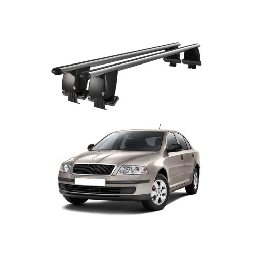 Bare transversale portbagaj auto aluminiu compatibile plafon neted Skoda Octavia 1Z 2008-2013 argintii sau negre Kit-101