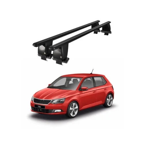 Bare transversale portbagaj auto aluminiu compatibile plafon neted Skoda Rapid NH1 Spaceback 2013-> argintii sau negre Kit-109 — imaginea 2