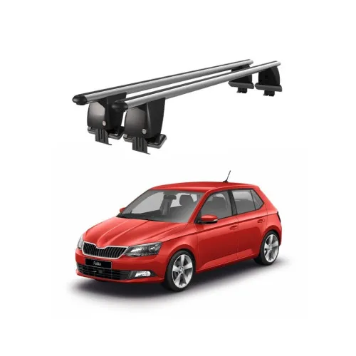 Bare transversale portbagaj auto aluminiu compatibile plafon neted Skoda Rapid NH1 Spaceback 2013-> argintii sau negre Kit-109