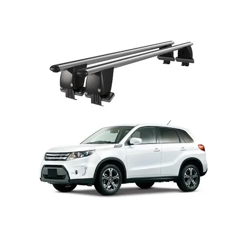 Bare transversale portbagaj auto aluminiu compatibile plafon neted Suzuki Vitara LY 2015-> argintii sau negre Kit-102