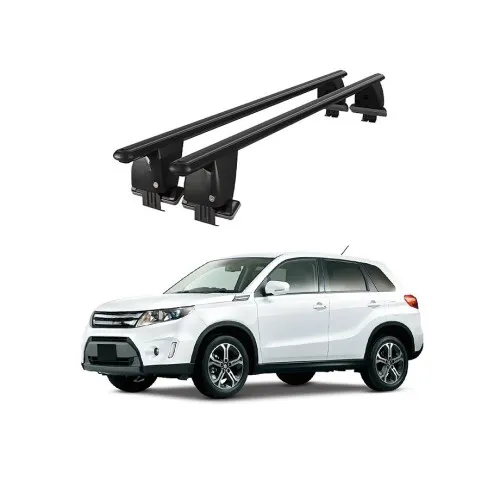 Bare transversale portbagaj auto aluminiu compatibile plafon neted Suzuki Vitara LY 2015-> argintii sau negre Kit-102 — imaginea 2