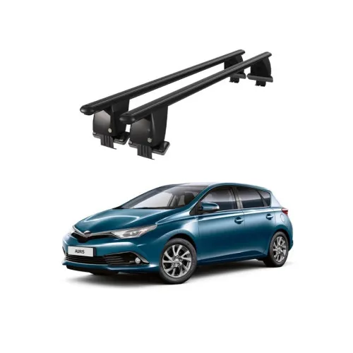 Bare transversale portbagaj auto aluminiu compatibile plafon neted Toyota Auris E210 Hatchback 2018-> argintii sau negre Kit-101 — imaginea 2