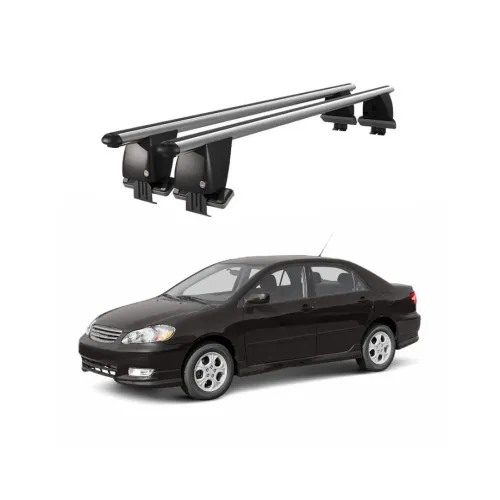 Bare transversale portbagaj auto aluminiu compatibile plafon neted Toyota Corolla E120 Sedan 2000-2007 argintii sau negre Kit-108