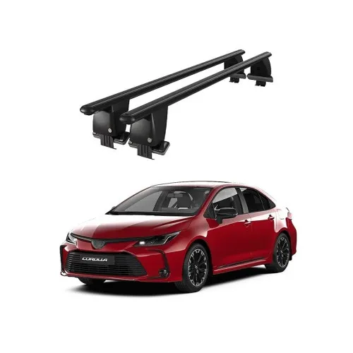 Bare transversale portbagaj auto aluminiu compatibile plafon neted Toyota Corolla E210 Sedan 2018-> argintii sau negre Kit-108 — imaginea 2