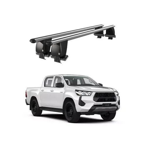 Bare transversale portbagaj auto aluminiu compatibile plafon neted Toyota Hilux AN30 2011-2015 argintii sau negre Kit-108