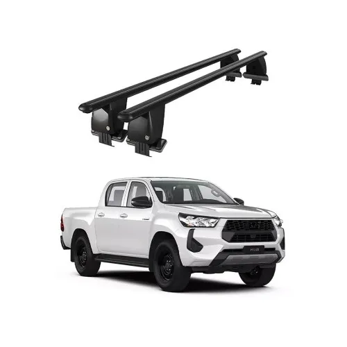 Bare transversale portbagaj auto aluminiu compatibile plafon neted Toyota Hilux AN30 2011-2015 argintii sau negre Kit-108 — imaginea 2