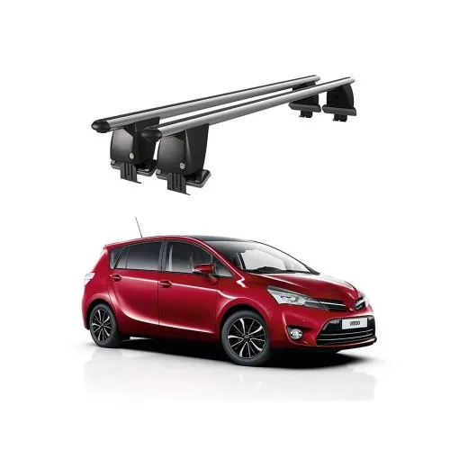 Bare transversale portbagaj auto aluminiu compatibile plafon neted Toyota Verso 2009-2018 argintii sau negre Kit-108