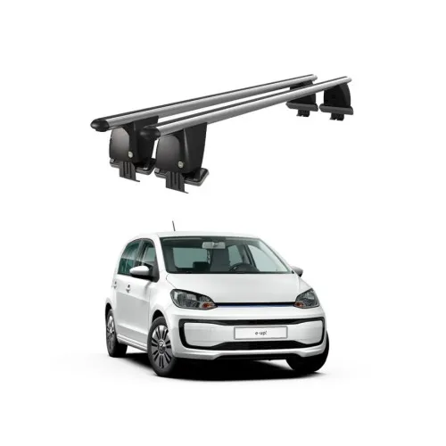 Bare transversale portbagaj auto aluminiu compatibile plafon neted Volkswagen E-Up! 2014-> argintii sau negre Kit-103