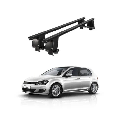 Bare transversale portbagaj auto aluminiu compatibile plafon neted Volkswagen Golf 7 5G Sportsvan 2014-2019 argintii sau negre Kit-103 — imaginea 2