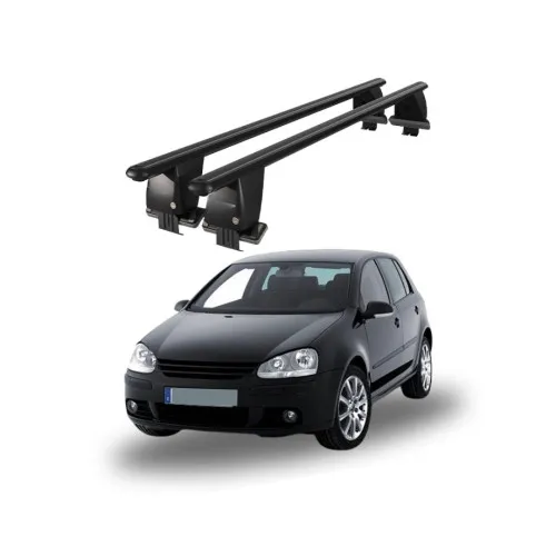 Bare transversale portbagaj auto aluminiu compatibile plafon neted Volkswagen Golf Plus 1K 2003-2008 argintii sau negre Kit-102 — imaginea 2