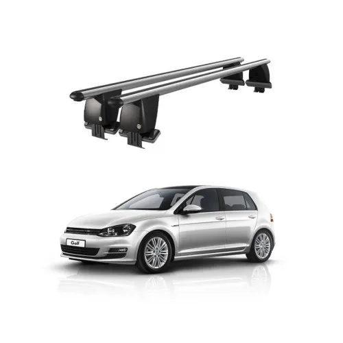 Bare transversale portbagaj auto aluminiu compatibile plafon neted Volkswagen Golf 7 5G Sportsvan 2014-2019 argintii sau negre Kit-103