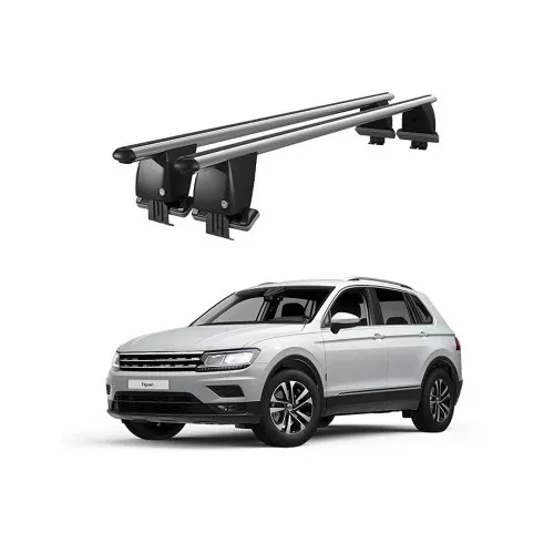 Bare transversale portbagaj auto aluminiu compatibile plafon neted Volkswagen Tiguan II AD1 2016->argintii sau negre Kit-108