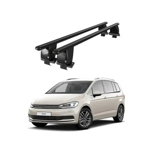 Bare transversale portbagaj auto aluminiu compatibile plafon neted Volkswagen Touran II 5T 2015-> argintii sau negre Kit-108 — imaginea 2