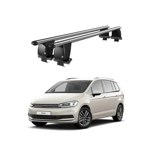 Bare transversale portbagaj auto aluminiu compatibile plafon neted Volkswagen Touran II 5T 2015-> argintii sau negre Kit-108