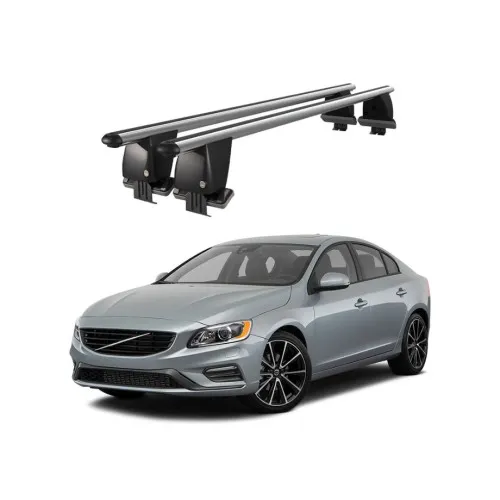 Bare transversale portbagaj auto aluminiu compatibile plafon neted Volvo S60 Y20 2010-2018 argintii sau negre Kit-104