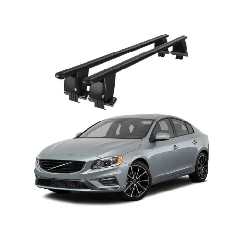 Bare transversale portbagaj auto aluminiu compatibile plafon neted Volvo S60 Y20 2010-2018 argintii sau negre Kit-104 — imaginea 2
