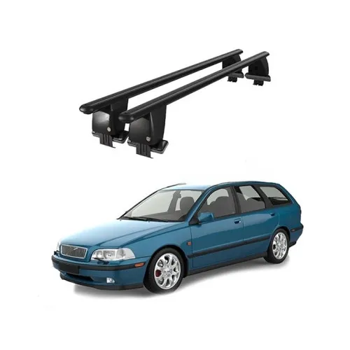 Bare transversale portbagaj auto aluminiu compatibile plafon neted Volvo V40 1995-2012 argintii sau negre Kit-108 — imaginea 2