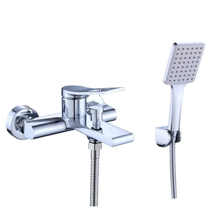 Baterie baie pentru cada / dus, Kadda Breguet MY1906-3C, montaj aplicat, monocomanda, finisaj cromat, set dus inclus