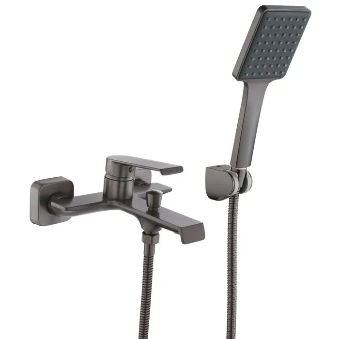 Baterie baie pentru cada/dus, Kadda Girard MY2061-3H, montaj aplicat, set dus inclus, finisaj gri periat