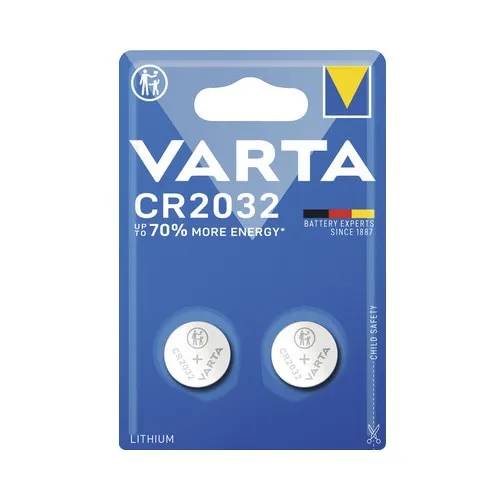 Baterii buton litiu Varta CR2032 3V 230mAh, pachet 2 bucati