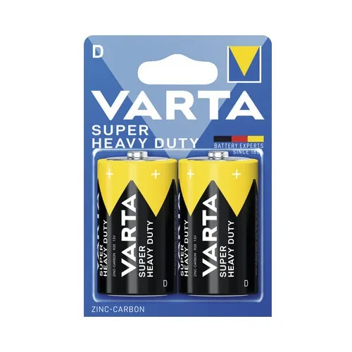 Baterii zinc-carbon Varta D 1, 5V pachet 2 bucati