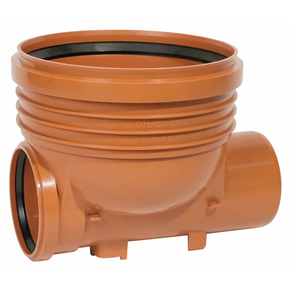Baza camin canalizare, PP, D 315 mm, cu 1 intrare + 1 iesire, D 160 mm