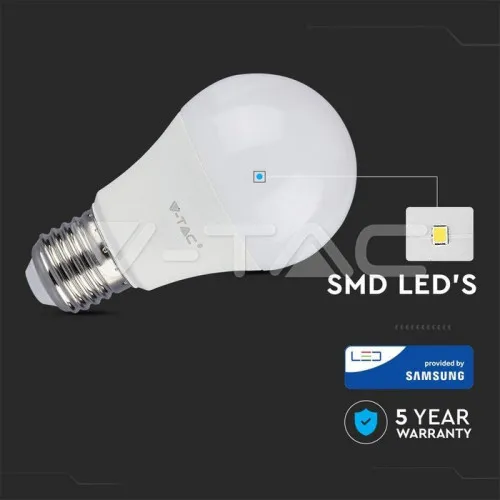 Bec LED Cip SAMSUNG 8.5W E27 A++ A60 Plastic 4000K — imaginea 2