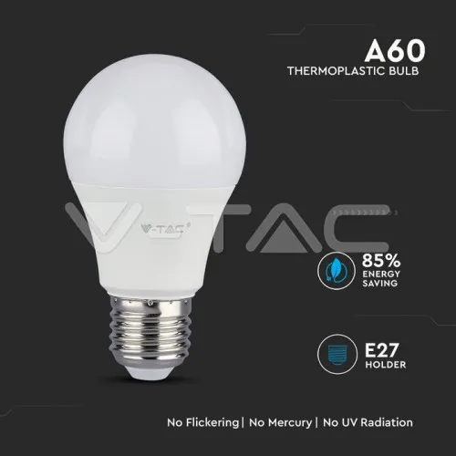 Bec LED Cip SAMSUNG 8.5W E27 A++ A60 Plastic 4000K — imaginea 3