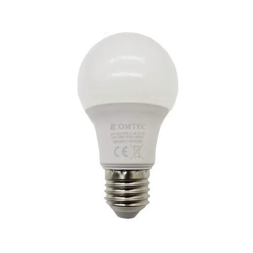 Bec LED Comtec E27 9W 810 lumeni, glob mat A60, lumina neutra