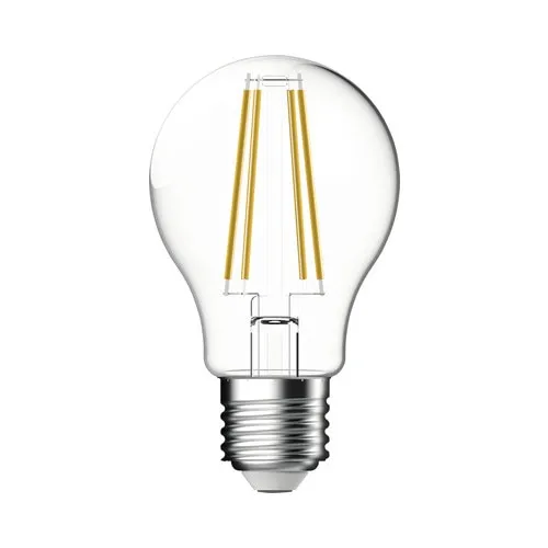 Bec LED cu senzor crepuscular Flair E27 5W 806 lumeni, glob clar A60, lumina calda