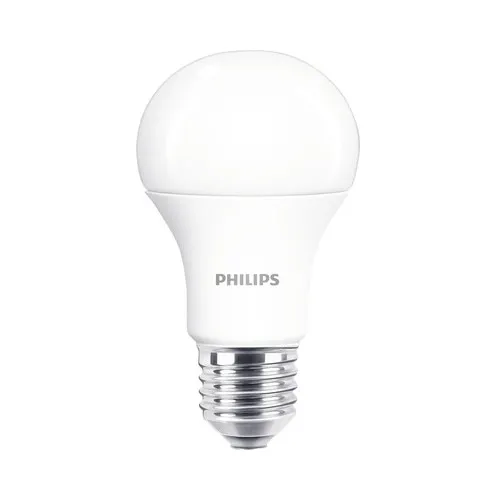 Bec LED cu senzor crepuscular Philips E27 6, 5W 806 lumeni, glob mat A60, lumina neutra