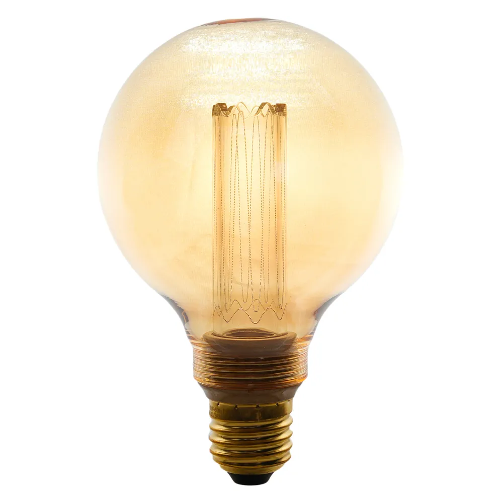 Bec Led decorativ G95 AMBER 3.5W dimabil E27 120lm 1800k