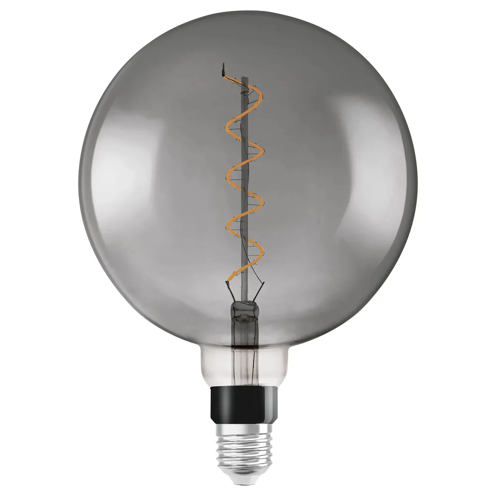 Bec LED decorativ vintage Osram Edison Fil Smoke glob G200 E27 4 W 140 lm lumina calda 1800K, dimabil