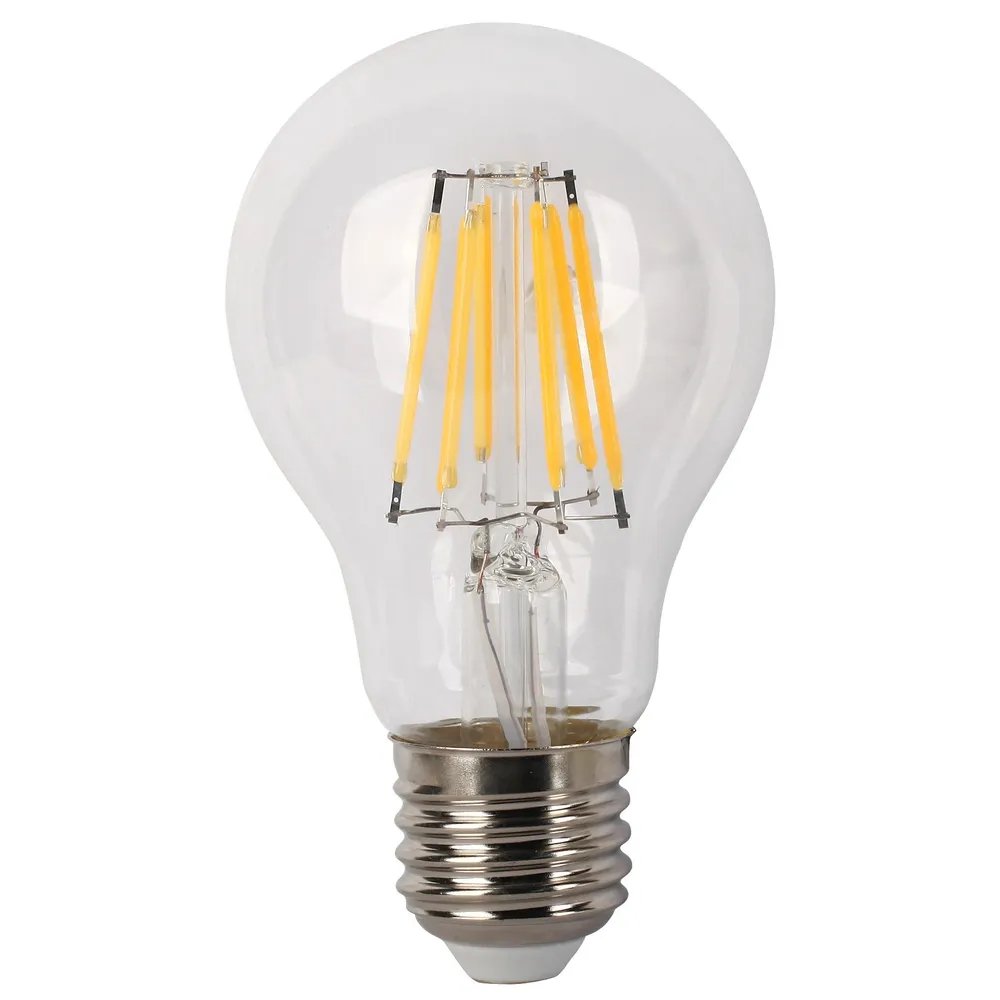 Bec LED filament Hoff clasic A60 E27 8 W 1000 lm lumina rece 6500 K