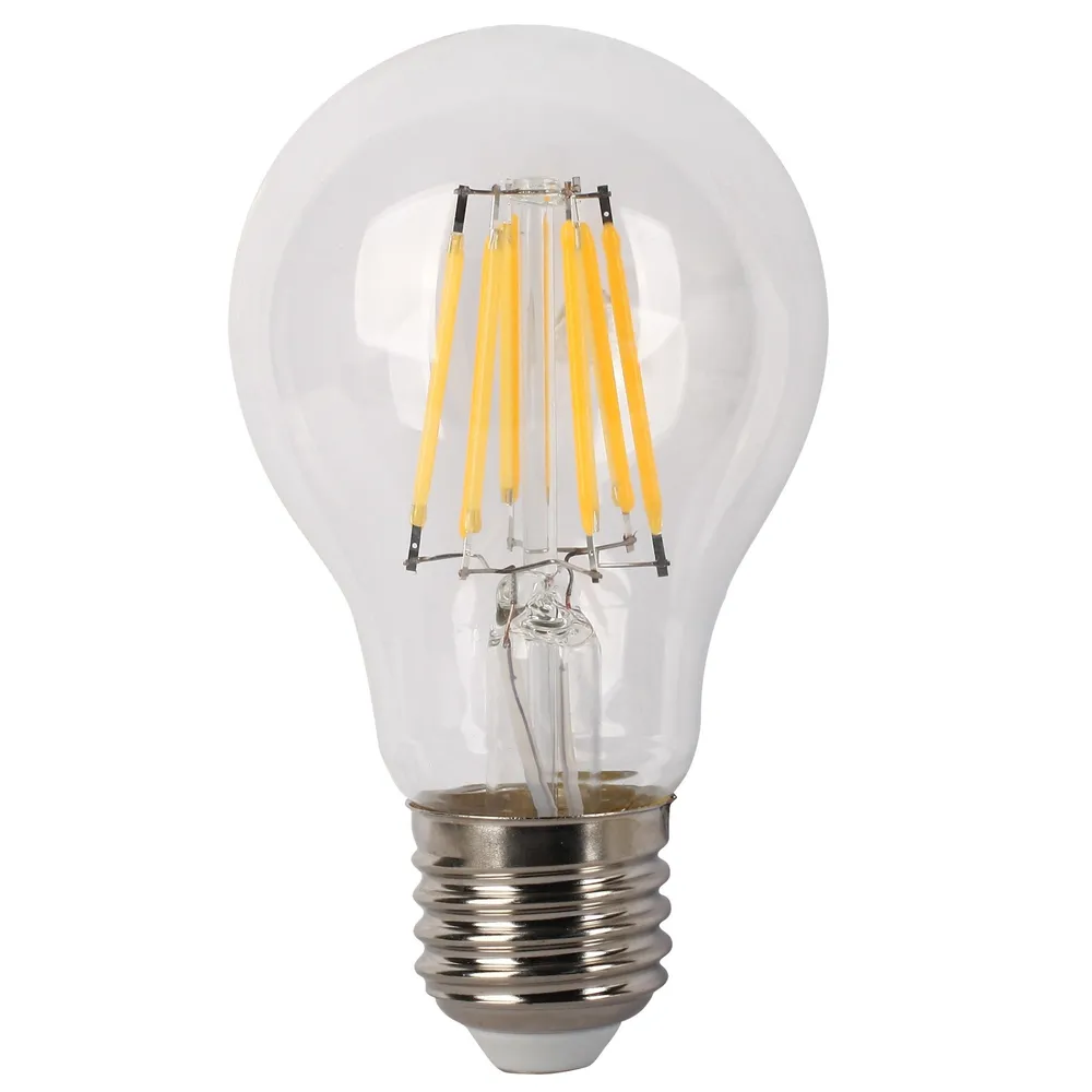 Bec LED filament Hoff clasic A60 E27 8 W 1000 lm lumina rece 6500 K