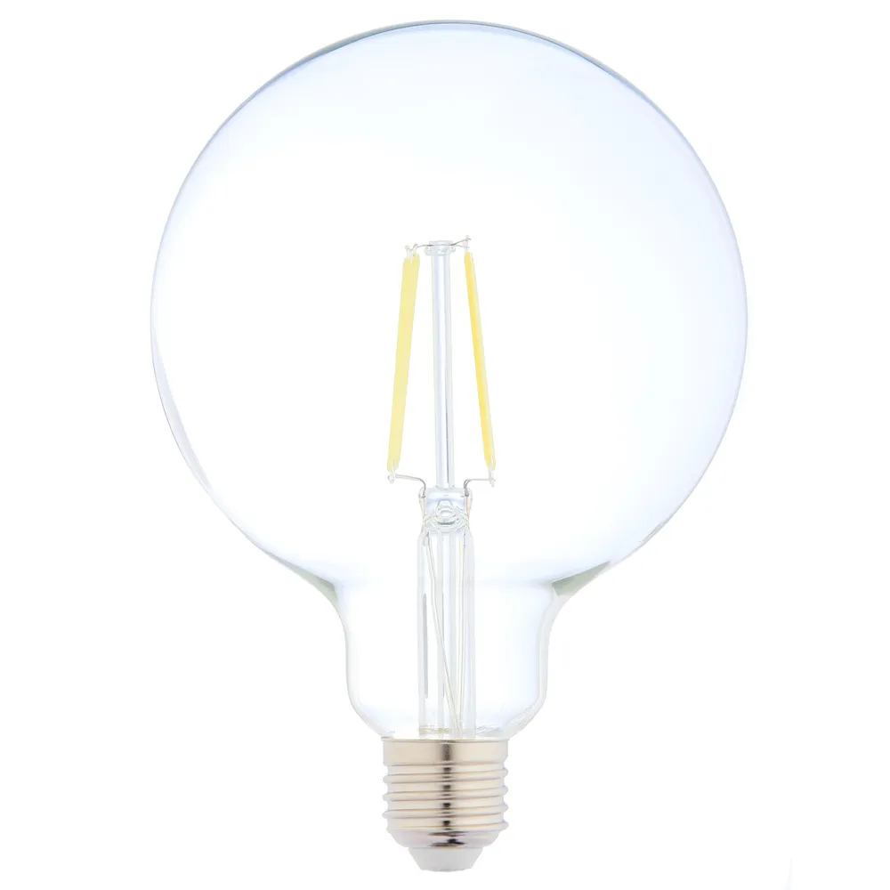 Bec LED filament Hoff glob G125 E27 8 W 1080 lm lumina calda 2700 K