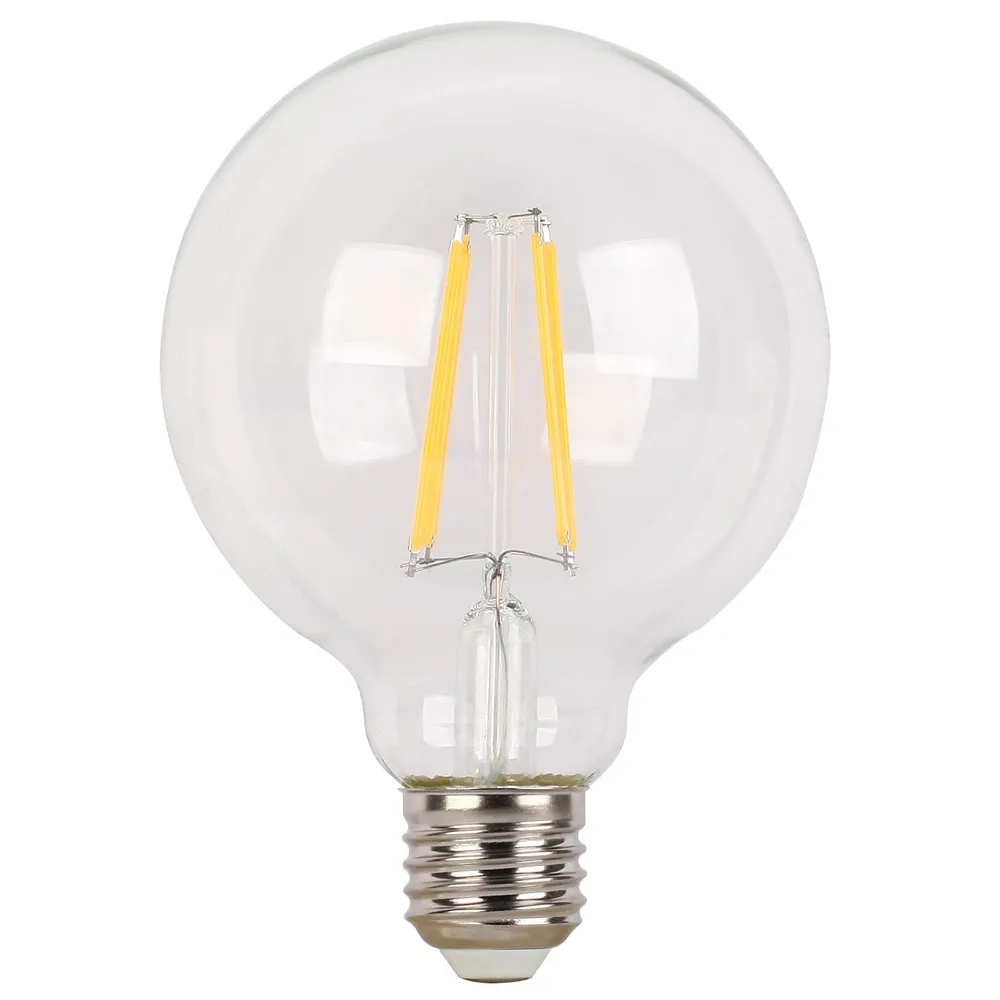 Bec LED filament Hoff glob G95 E27 6 W 790 lm lumina calda 2700 K