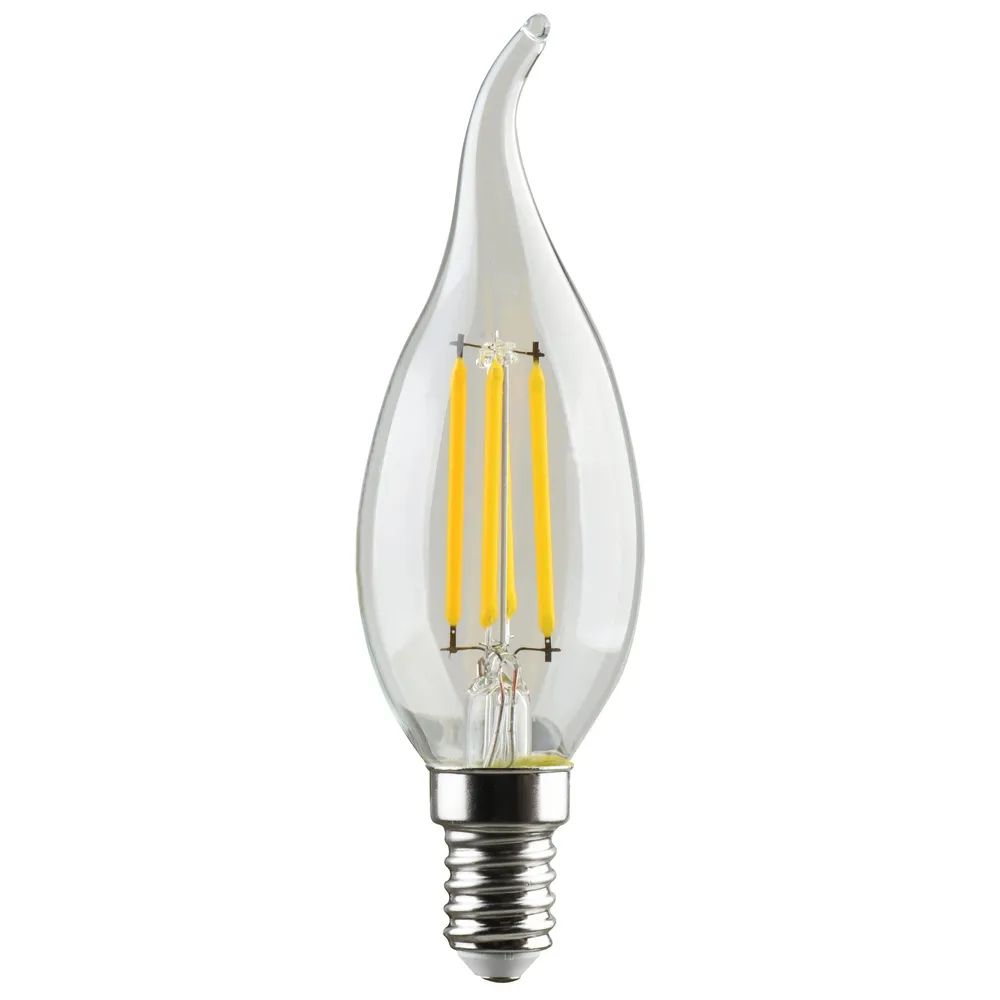 Bec LED filament Hoff lumanare fantezie E14 4.9 W 600 lm lumina calda 2700 K, flame
