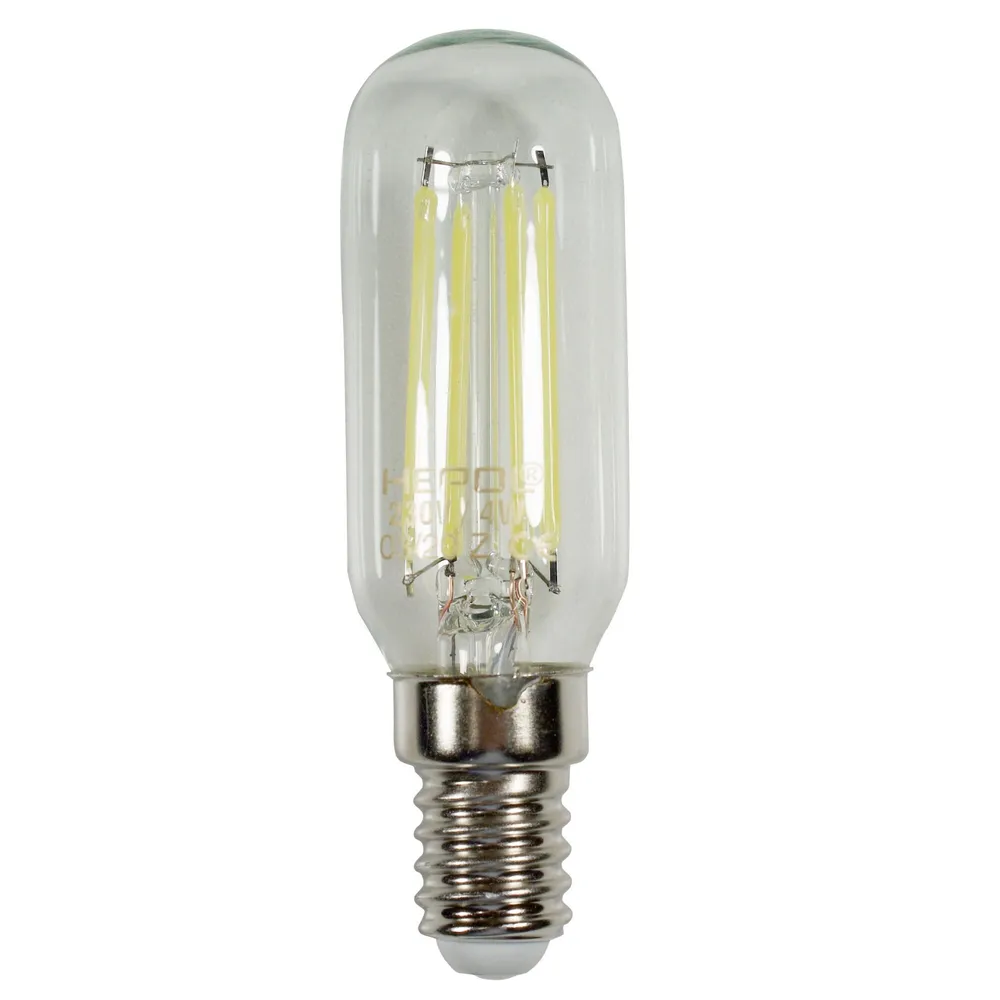 Bec LED filament pentru hota Hepol tubular E14 4 W 400 lm lumina rece 6500 K