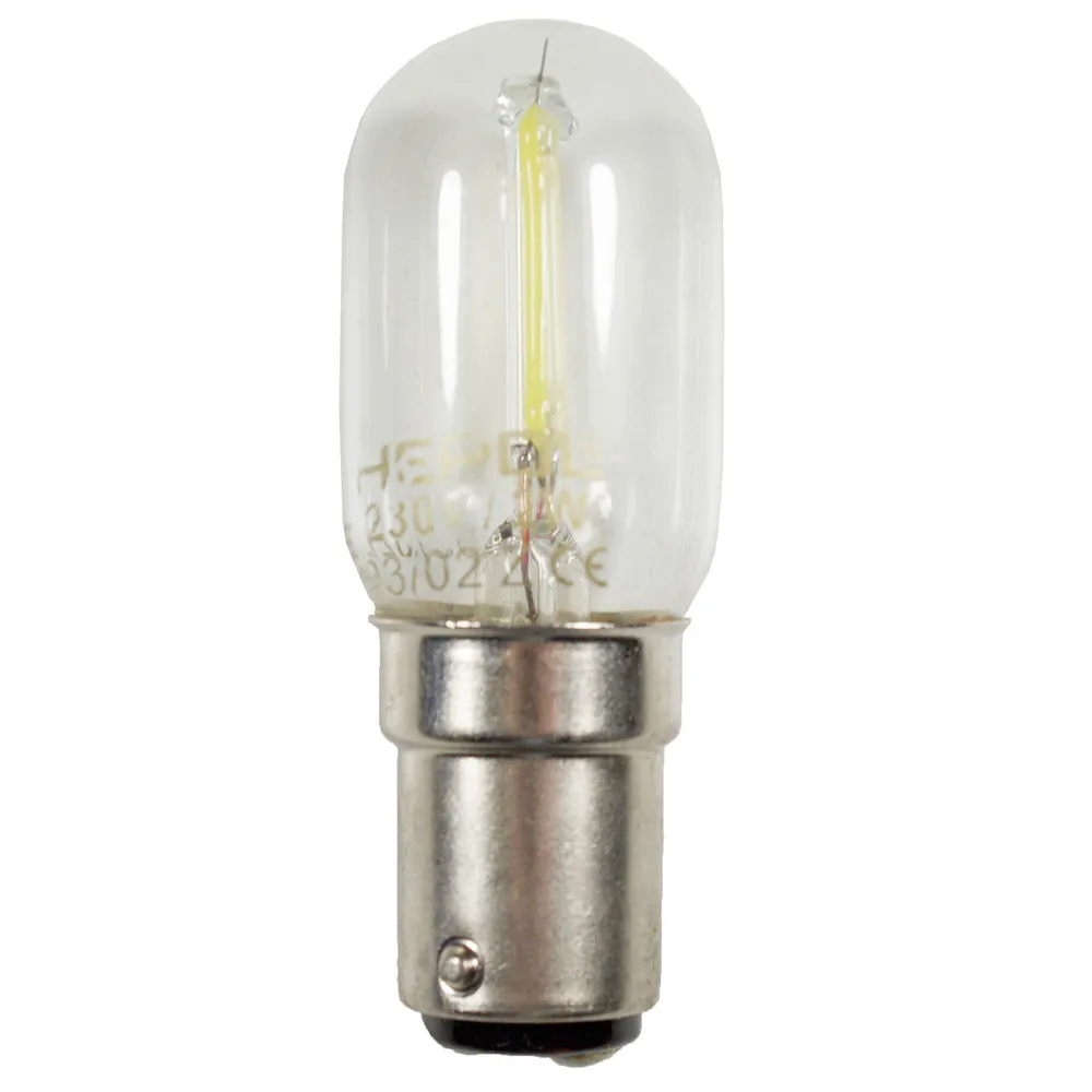 Bec LED filament pentru masina de cusut Hepol tubular B15D 2 W 200 lm lumina rece 6500 K