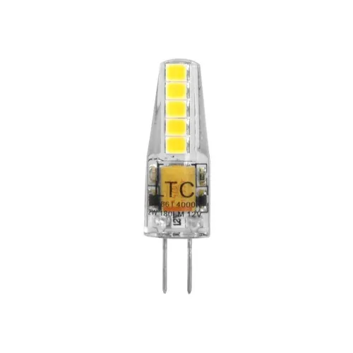 Bec LED G4 2W 180 lumeni 4000K 12V alb neutru 37 x 10 mm