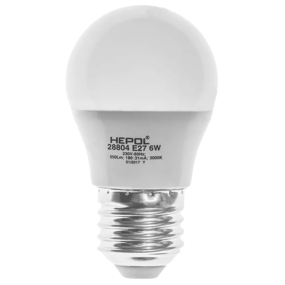 Bec LED Hepol mini E27 6W lumina calda, dimabil