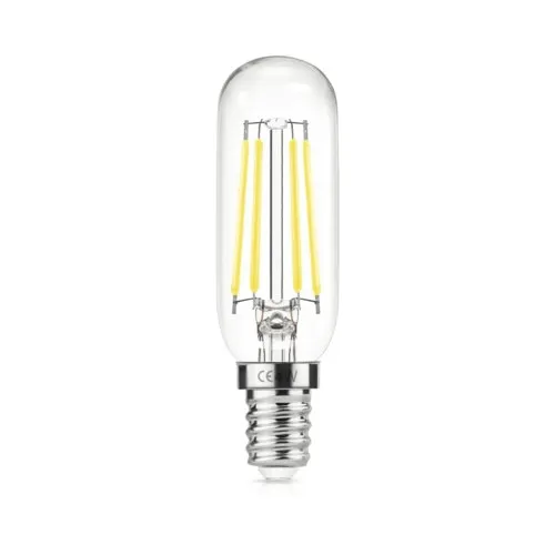 Bec LED pentru hota Gelux E14 5W 450 lumeni, glob clar, lumina rece