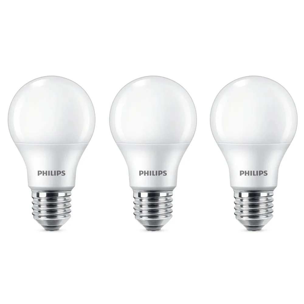 Bec LED Philips clasic A60M E27 8 W 806 lm lumina neutra 4000 K - 3 buc