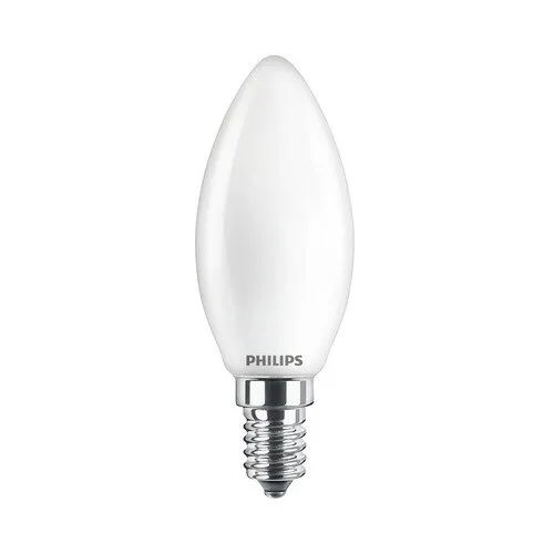 Bec LED Philips E14 4, 3W 470 lumeni, glob mat lumanare, lumina calda