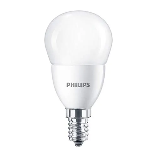 Bec LED Philips E14 7W 806 lumeni, glob mat G48, lumina calda