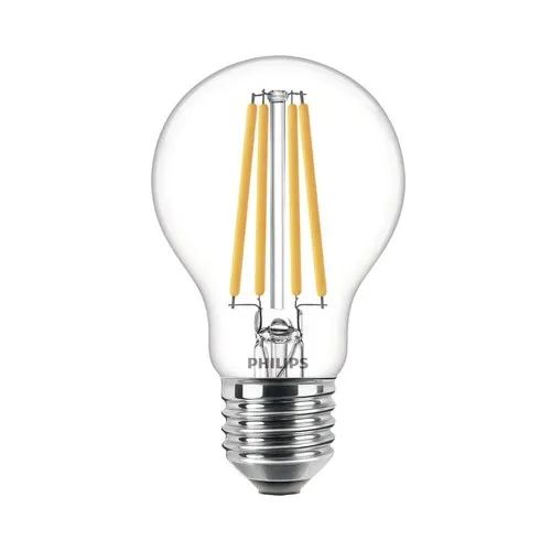 Bec LED Philips E27 10, 5W 1521 lumeni, glob clar A60, lumina calda